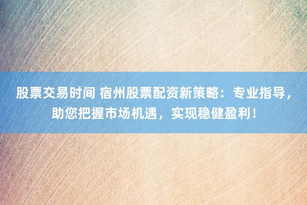 股票交易时间 宿州股票配资新策略：专业指导，助您把握市场机遇，实现稳健盈利！