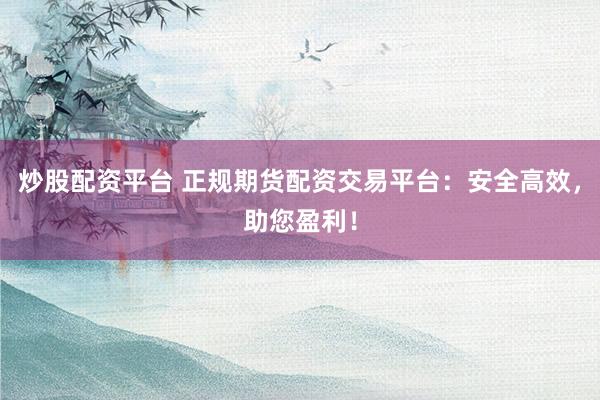 炒股配资平台 正规期货配资交易平台：安全高效，助您盈利！