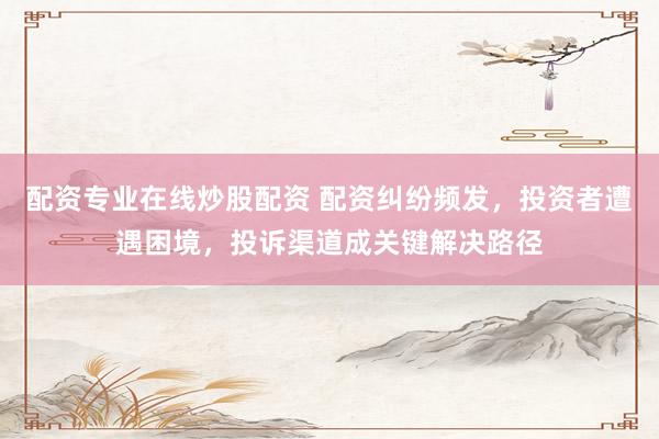 配资专业在线炒股配资 配资纠纷频发，投资者遭遇困境，投诉渠道成关键解决路径