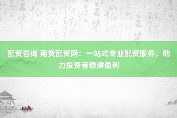 配资咨询 期货配资网：一站式专业配资服务，助力投资者稳健盈利