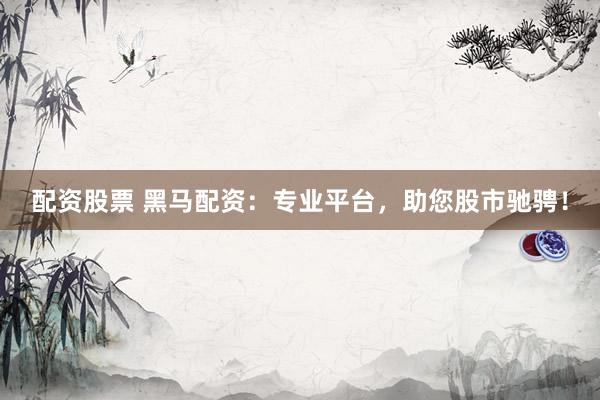 配资股票 黑马配资：专业平台，助您股市驰骋！
