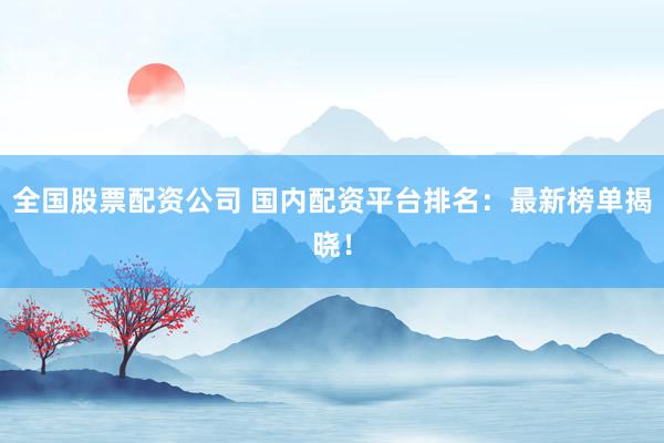 全国股票配资公司 国内配资平台排名：最新榜单揭晓！